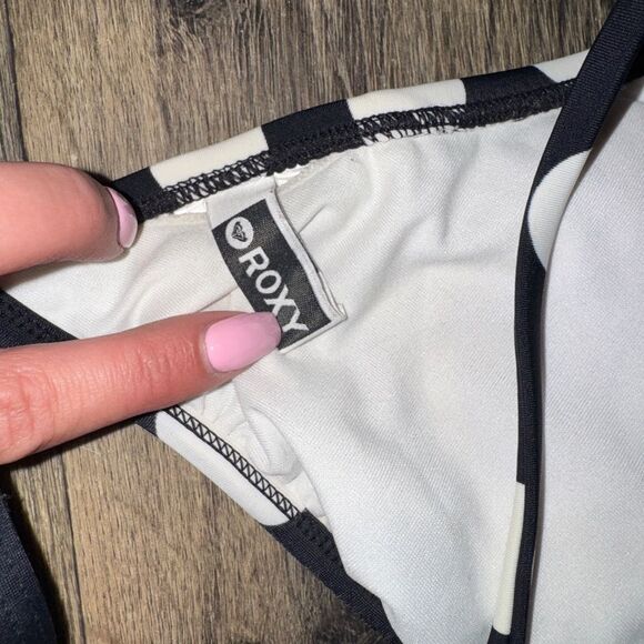 Roxy Black and White Polka Dot Bikini Top - Picture 3 of 3